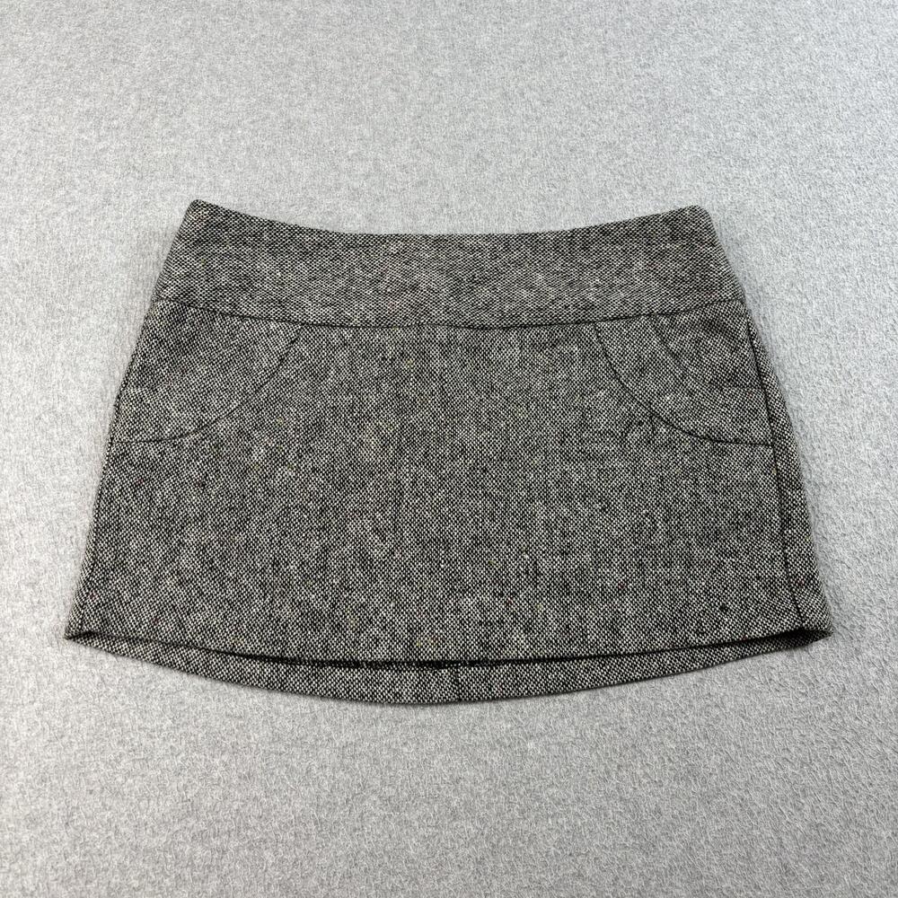 Charlotte Russe Micromini Skirt Teens 3 Gray Short Tweed Wool Pockets Preppy Y2K